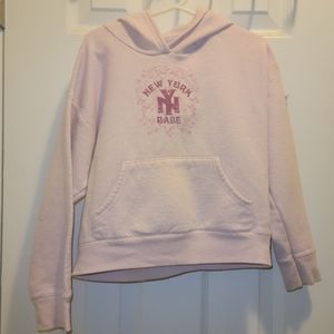 Girls' pink hooded sweatshirt